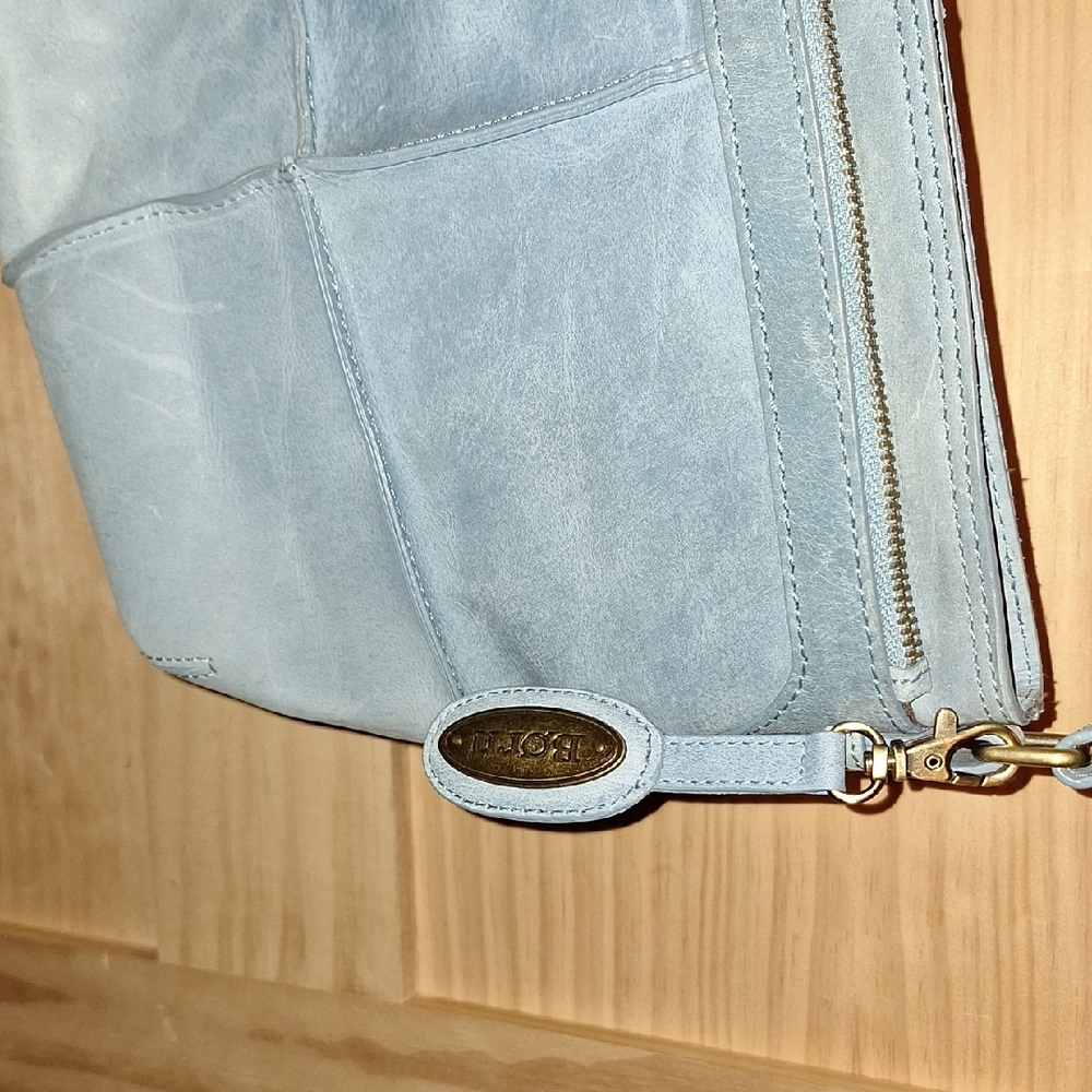 BORN Light Blue Leather Crossbody